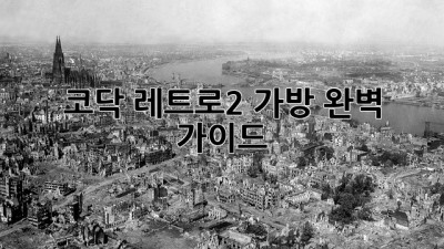 코닥 레트로2 가방: 완벽 가이드